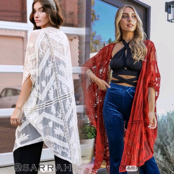 LAST 1 then sold out! New Beautiful Boho Leaf Kimono Cardigan - Picture 2 of 9